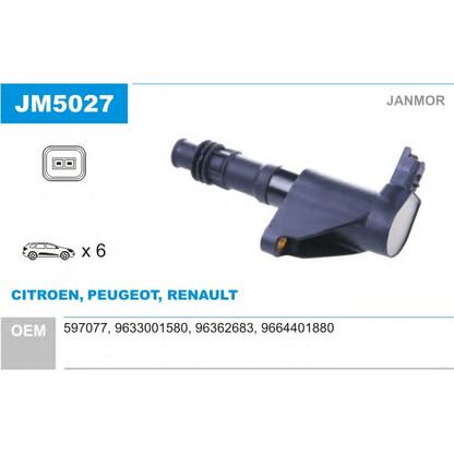 Фото Катушка зажигания JANMOR JM5027