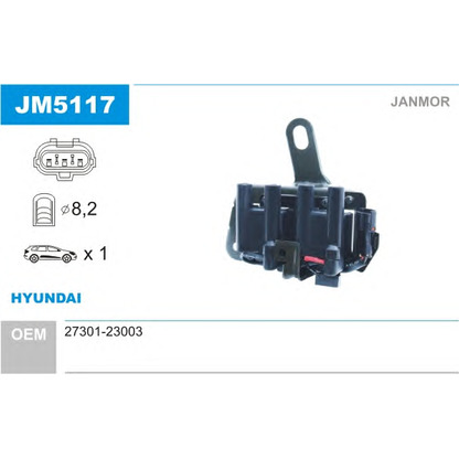 Zdjęcie Cewka zapłonowa JANMOR JM5117