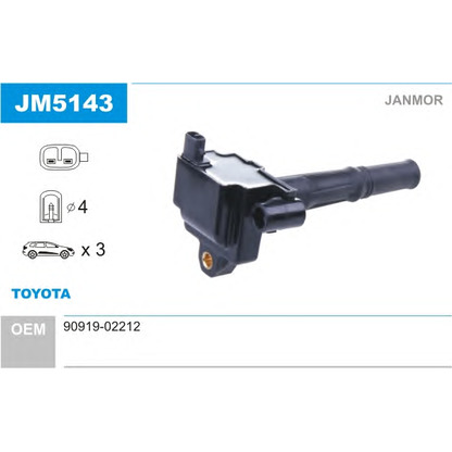 Foto Bobina de encendido JANMOR JM5143