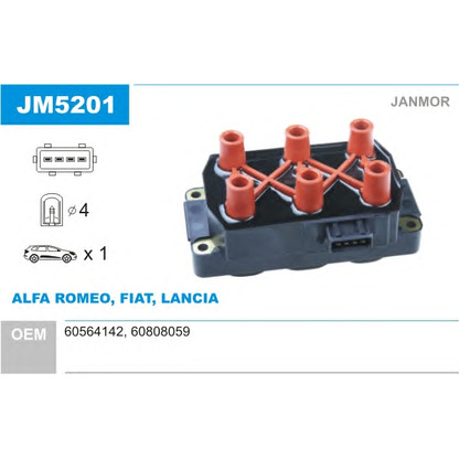 Foto Bobina de encendido JANMOR JM5201