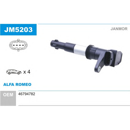 Foto Bobina de encendido JANMOR JM5203