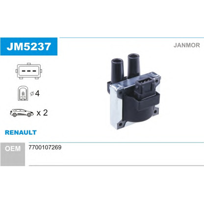 Foto Bobina de encendido JANMOR JM5237