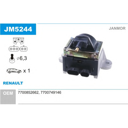 Zdjęcie Cewka zapłonowa JANMOR JM5244