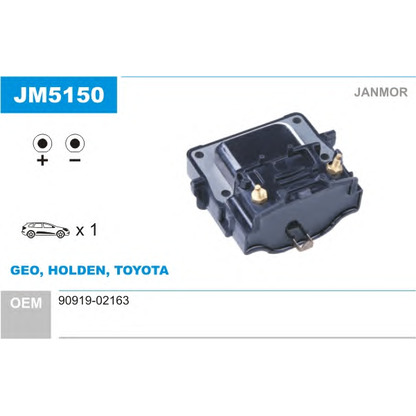 Photo Ignition Coil JANMOR JM5150