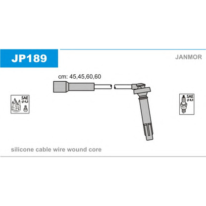 Photo Kit de câbles d'allumage JANMOR JP189