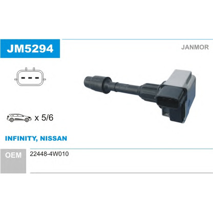 Photo Ignition Coil JANMOR JM5294