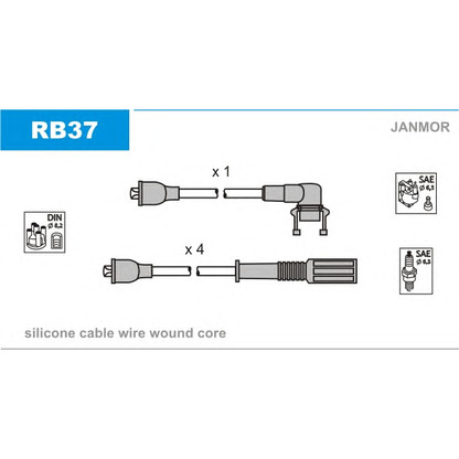 Foto Zündleitungssatz JANMOR RB37