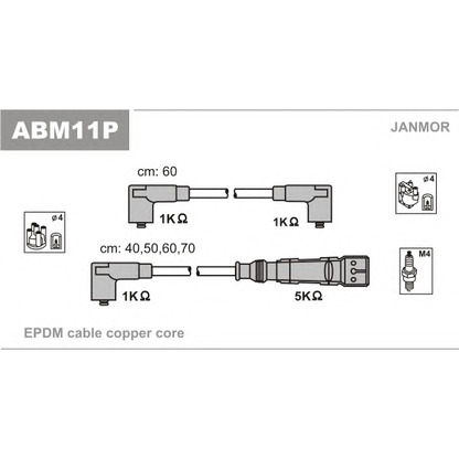 Photo Ignition Cable Kit JANMOR ABM11P
