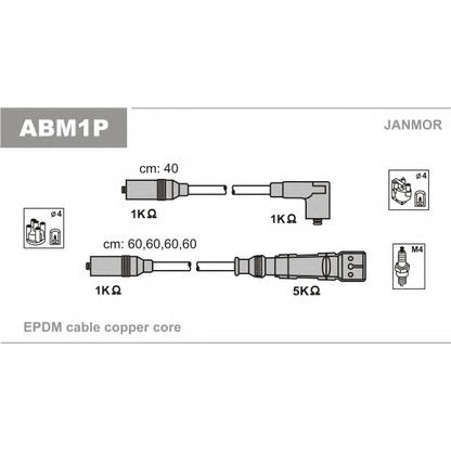 Photo Kit de câbles d'allumage JANMOR ABM1P