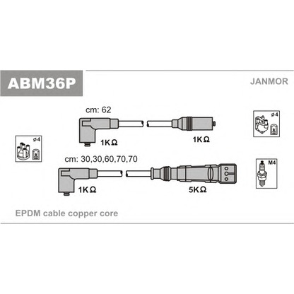 Foto Juego de cables de encendido JANMOR ABM36P