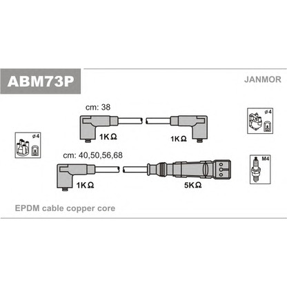 Photo Kit de câbles d'allumage JANMOR ABM73P