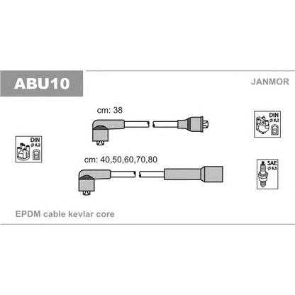 Photo Kit de câbles d'allumage JANMOR ABU10
