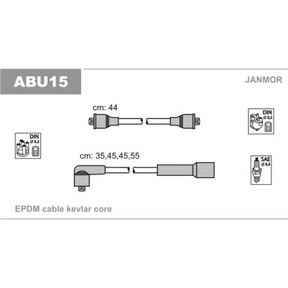 Photo Kit de câbles d'allumage JANMOR ABU15