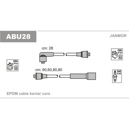 Photo Ignition Cable Kit JANMOR ABU28