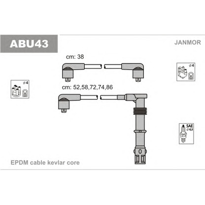 Foto Zündleitungssatz JANMOR ABU43