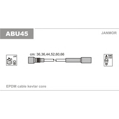 Photo Kit de câbles d'allumage JANMOR ABU45