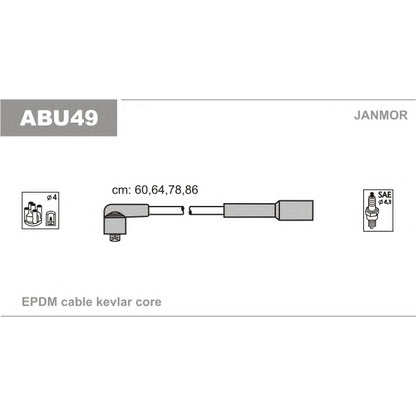 Photo Kit de câbles d'allumage JANMOR ABU49