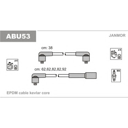 Photo Kit de câbles d'allumage JANMOR ABU53