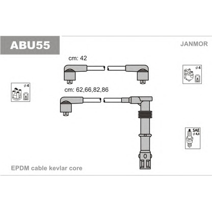 Photo Kit de câbles d'allumage JANMOR ABU55