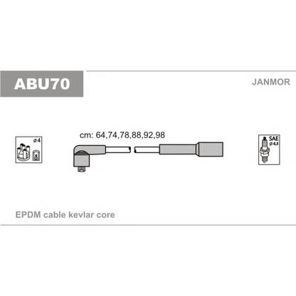 Photo Ignition Cable Kit JANMOR ABU70