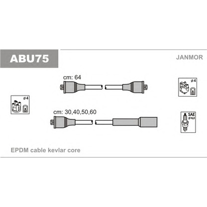 Photo Kit de câbles d'allumage JANMOR ABU75