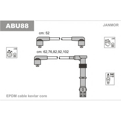 Photo Kit de câbles d'allumage JANMOR ABU88