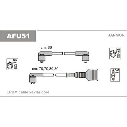 Photo Kit de câbles d'allumage JANMOR AFU51