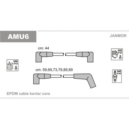 Foto Zündleitungssatz JANMOR AMU6