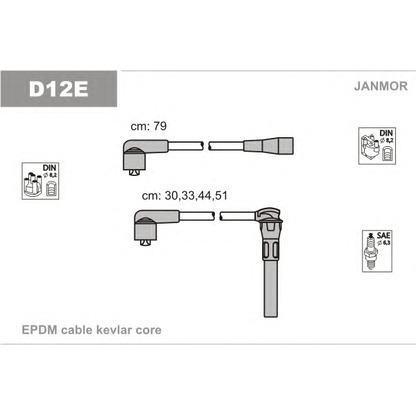 Foto Zündleitungssatz JANMOR D12E