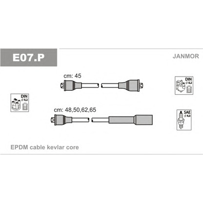 Photo Kit de câbles d'allumage JANMOR E07P