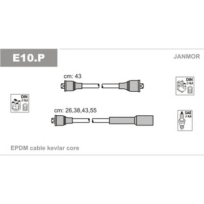 Photo Kit de câbles d'allumage JANMOR E10P