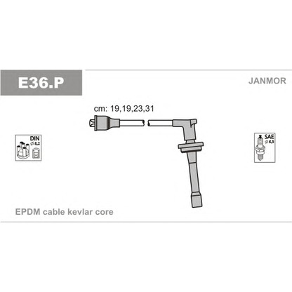 Foto Juego de cables de encendido JANMOR E36P