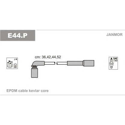 Foto Kit cavi accensione JANMOR E44P