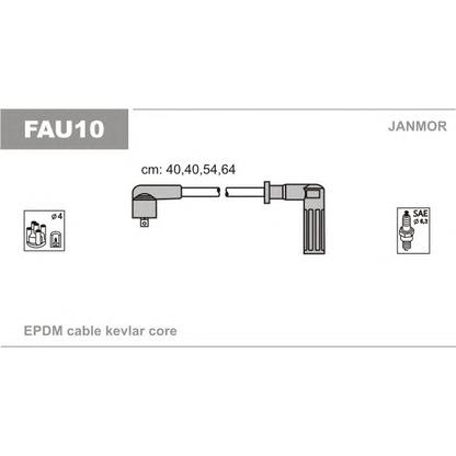 Фото Комплект проводов зажигания JANMOR FAU10
