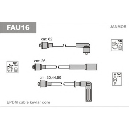 Photo Kit de câbles d'allumage JANMOR FAU16