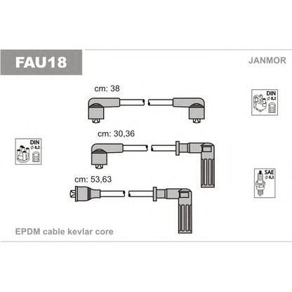 Foto Juego de cables de encendido JANMOR FAU18