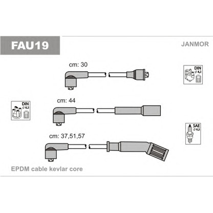 Photo Kit de câbles d'allumage JANMOR FAU19
