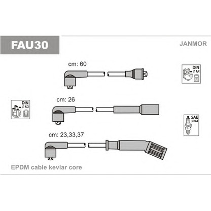 Фото Комплект проводов зажигания JANMOR FAU30