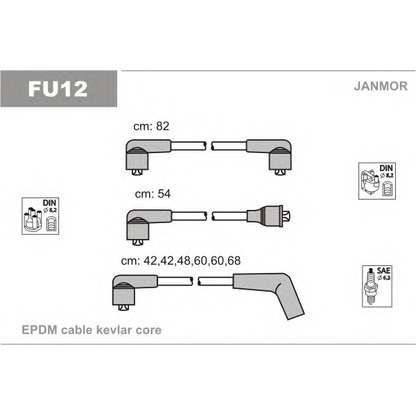 Photo Kit de câbles d'allumage JANMOR FU12