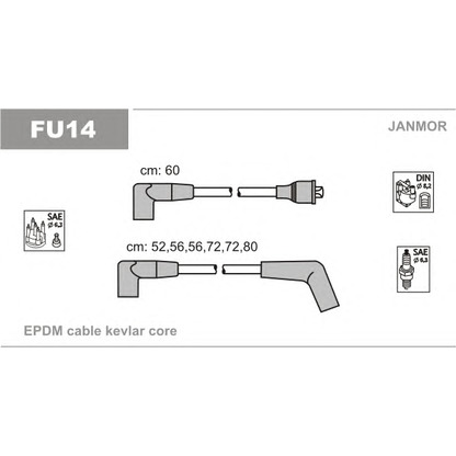 Photo Kit de câbles d'allumage JANMOR FU14