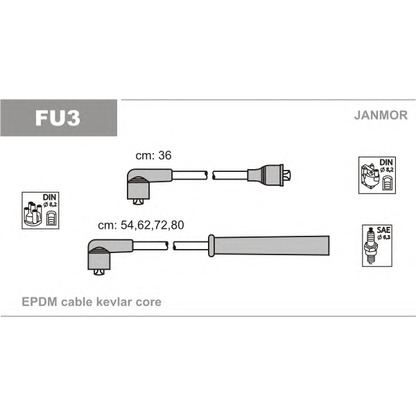 Foto Juego de cables de encendido JANMOR FU3