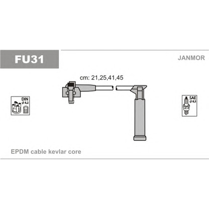 Foto Juego de cables de encendido JANMOR FU31