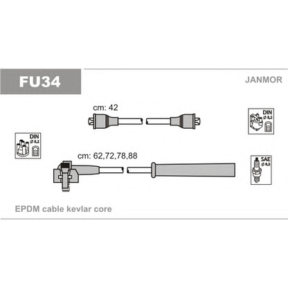 Photo Kit de câbles d'allumage JANMOR FU34
