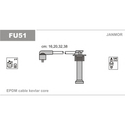 Photo Kit de câbles d'allumage JANMOR FU51