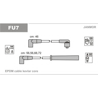 Photo Kit de câbles d'allumage JANMOR FU7