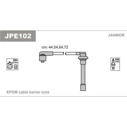 Foto Zündleitungssatz JANMOR JPE102