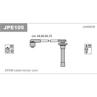 Photo Kit de câbles d'allumage JANMOR JPE105