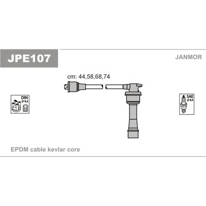 Photo Kit de câbles d'allumage JANMOR JPE107