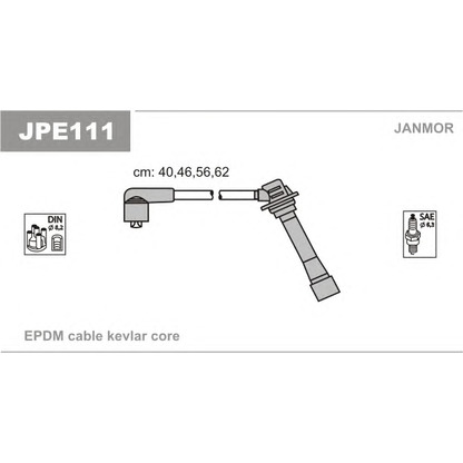 Photo Kit de câbles d'allumage JANMOR JPE111