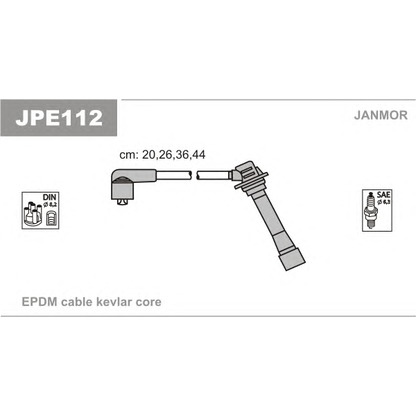 Photo Kit de câbles d'allumage JANMOR JPE112